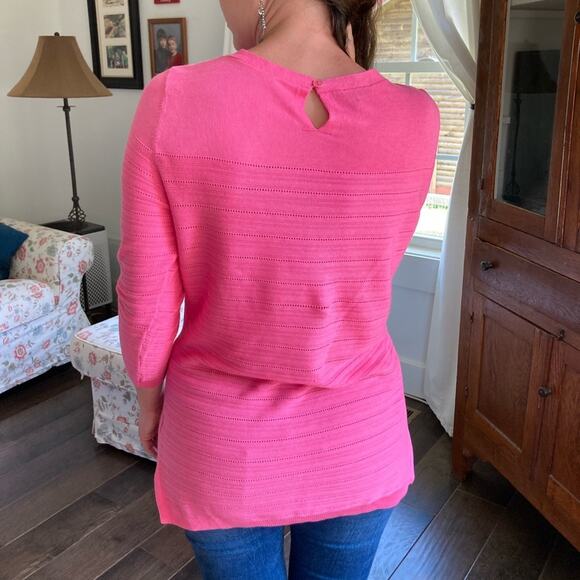 Talbots Pink Lightweight Sweater, Size XS - Picture 2 of 3